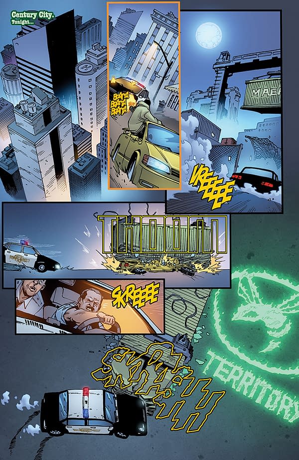 Interior preview page from Green Hornet: One Night in Bangkok #1