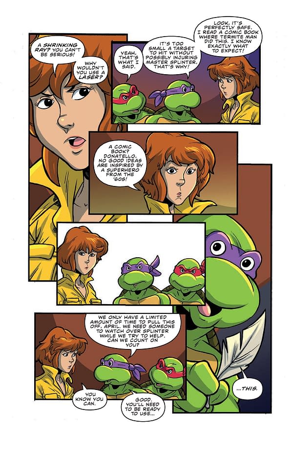 Interior preview page from Teenage Mutant Ninja Turtles: Saturday Morning Adventures #4