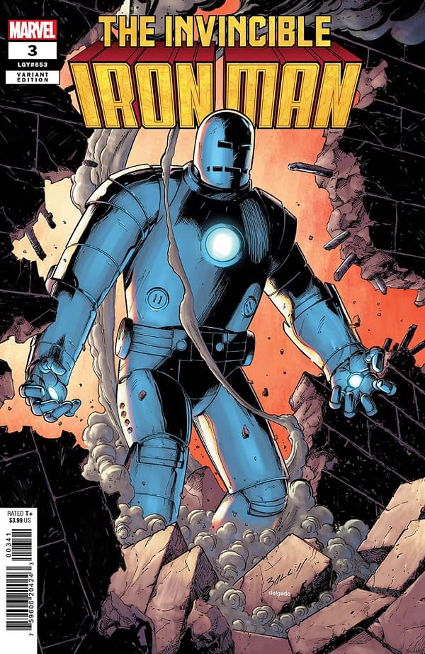 Cover image for INVINCIBLE IRON MAN 3 BAGLEY VARIANT