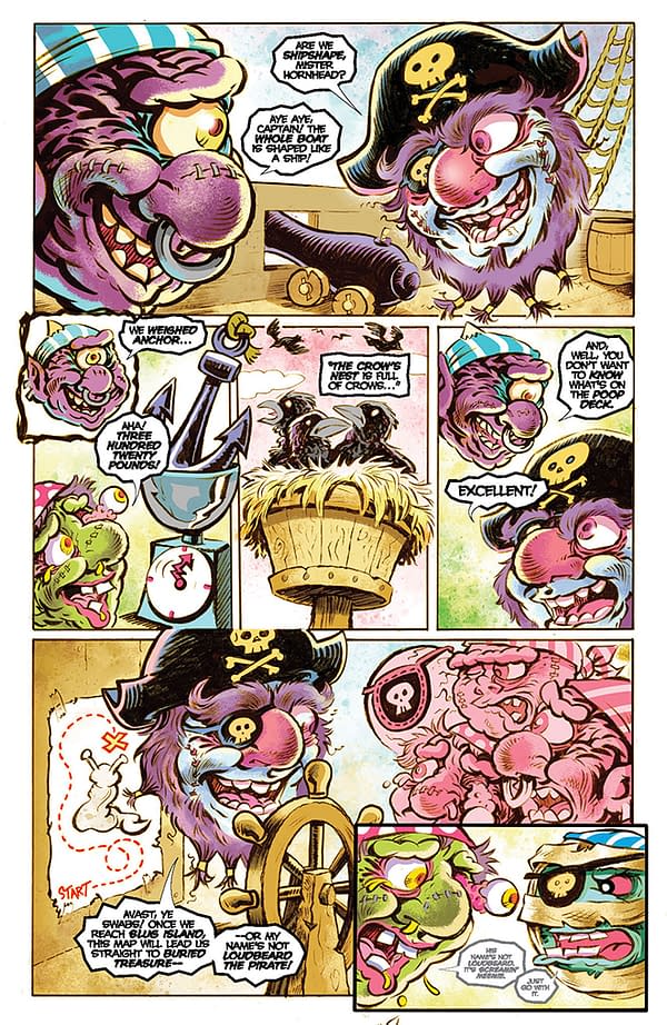 Interior preview page from Madballs vs. Garbage Pail Kids: Time Again Slime Again #2
