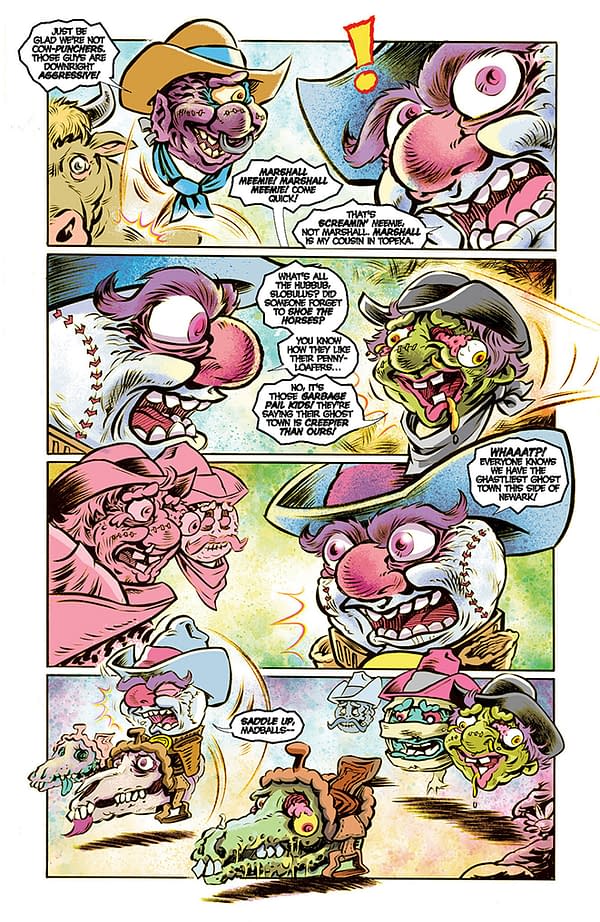 Interior preview page from Madballs vs Garbage Pail Kids: Slime Again #3