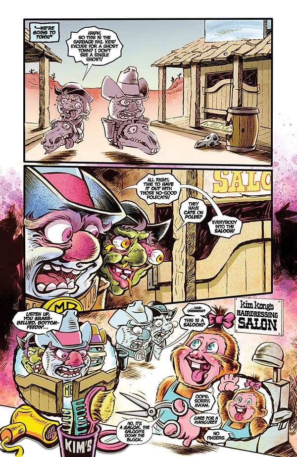 Interior preview page from Madballs vs Garbage Pail Kids: Slime Again #3