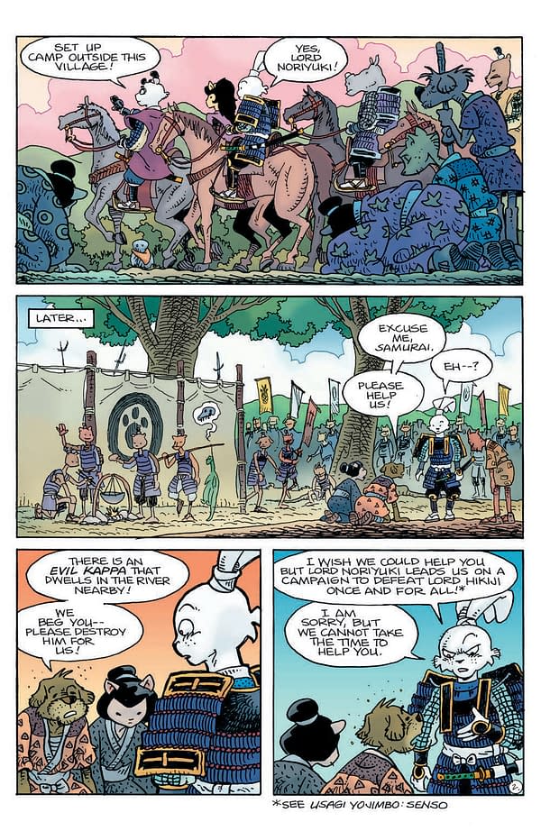 Interior preview page from Teenage Mutant Ninja Turtles/Usagi Yojimbo Wherewhen #1