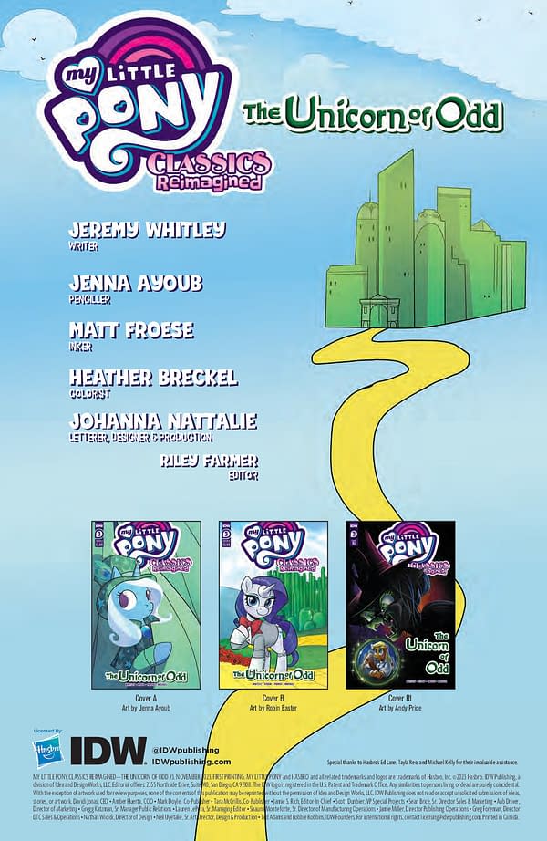 Interior preview page from MY LITTLE PONY CLASSICS REIMAGINED: THE UNICORN OF ODD #3 JENNA AYOUB COVER