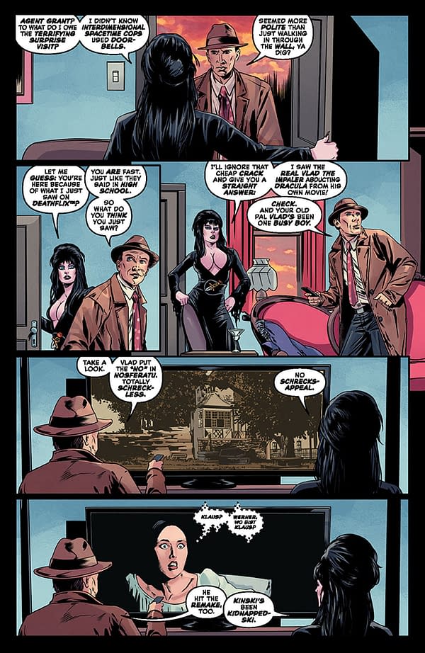 Interior preview page from Elvira in Monsterland #1