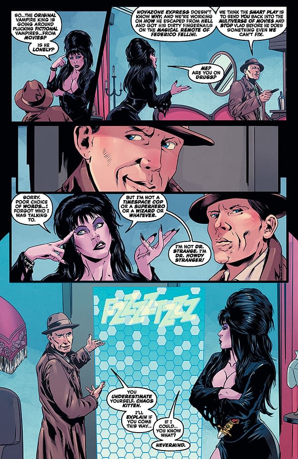 Interior preview page from Elvira in Monsterland #1
