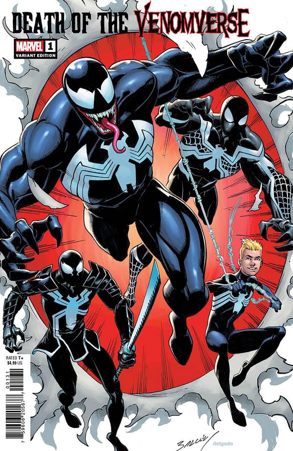 Cover image for DEATH OF THE VENOMVERSE 1 MARK BAGLEY VARIANT