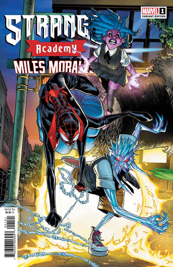 Cover image for STRANGE ACADEMY: MILES MORALES 1 HUMBERTO RAMOS CONNECTING VARIANT