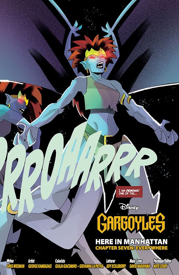Interior preview page from Gargoyles #7