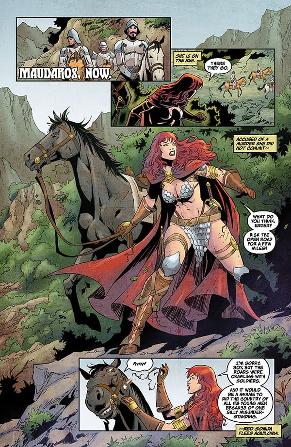 Interior preview page from Red Sonja #1