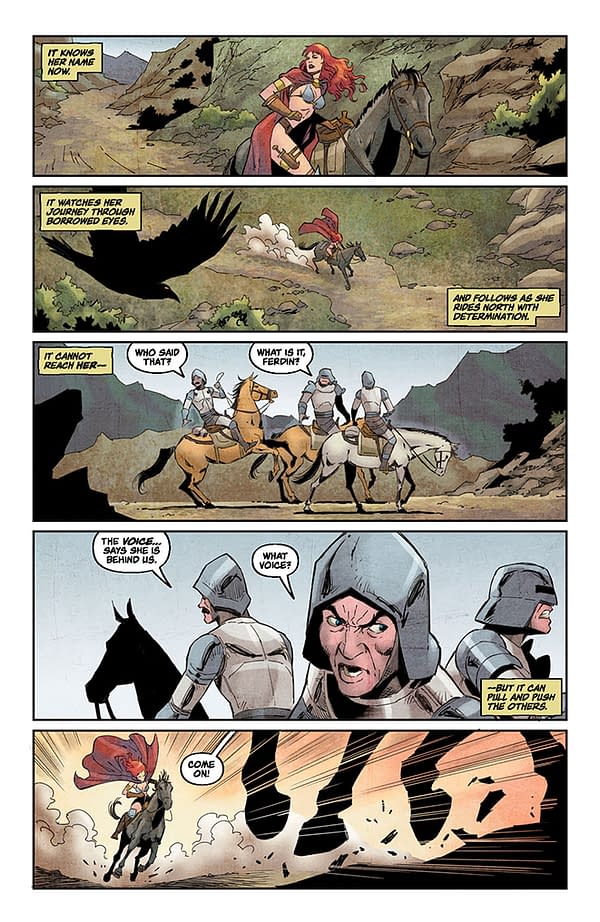 Interior preview page from Red Sonja #1