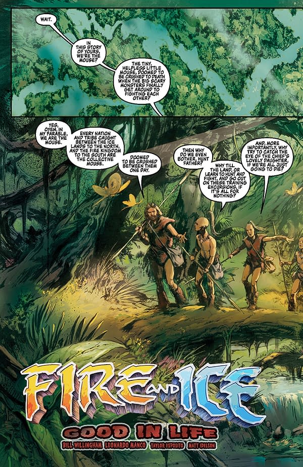 Interior preview page from Fire and Ice #1