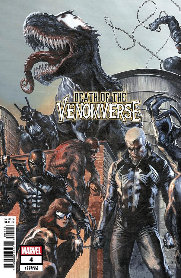 Cover image for DEATH OF THE VENOMVERSE 4 GABRIELE DELL'OTTO CONNECTING VARIANT