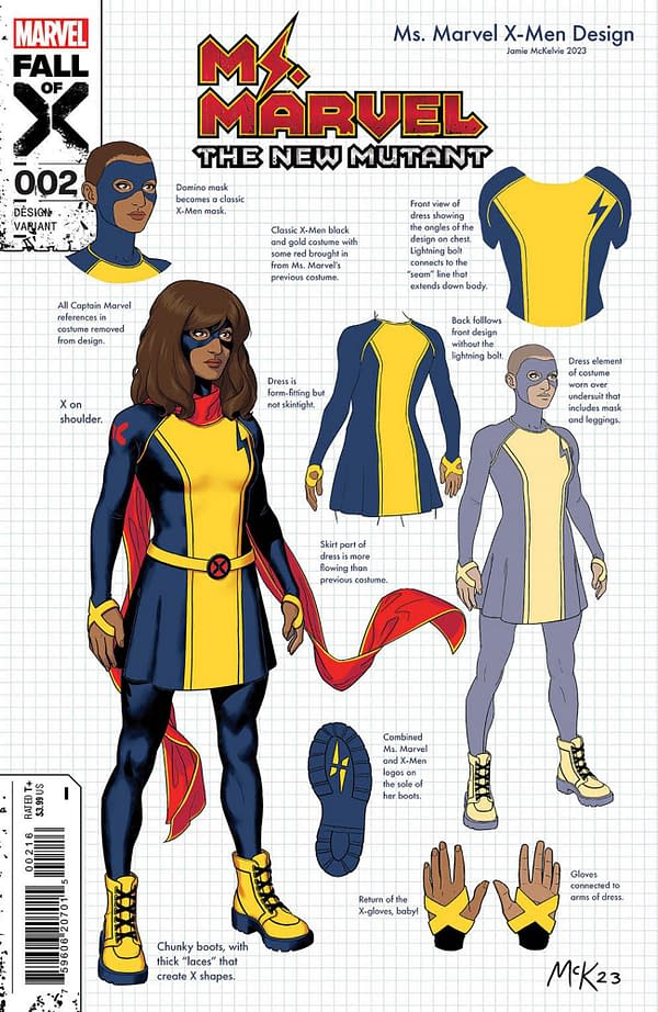 Cover image for MS. MARVEL: THE NEW MUTANT 2 JAMIE MCKELVIE DESIGN VARIANT