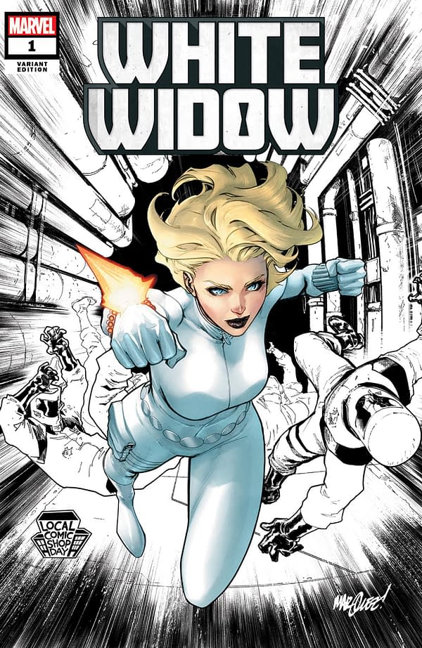 Cover image for WHITE WIDOW 1 DAVID MARQUEZ LOCAL COMIC SHOP DAY VARIANT