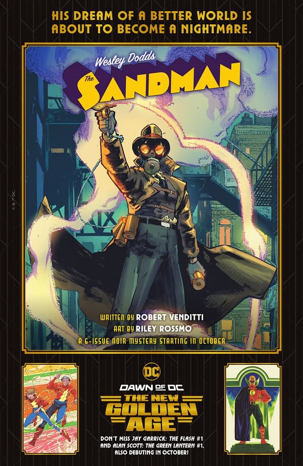 Wesley Dodds: Sandman Golden Age #1 Preview