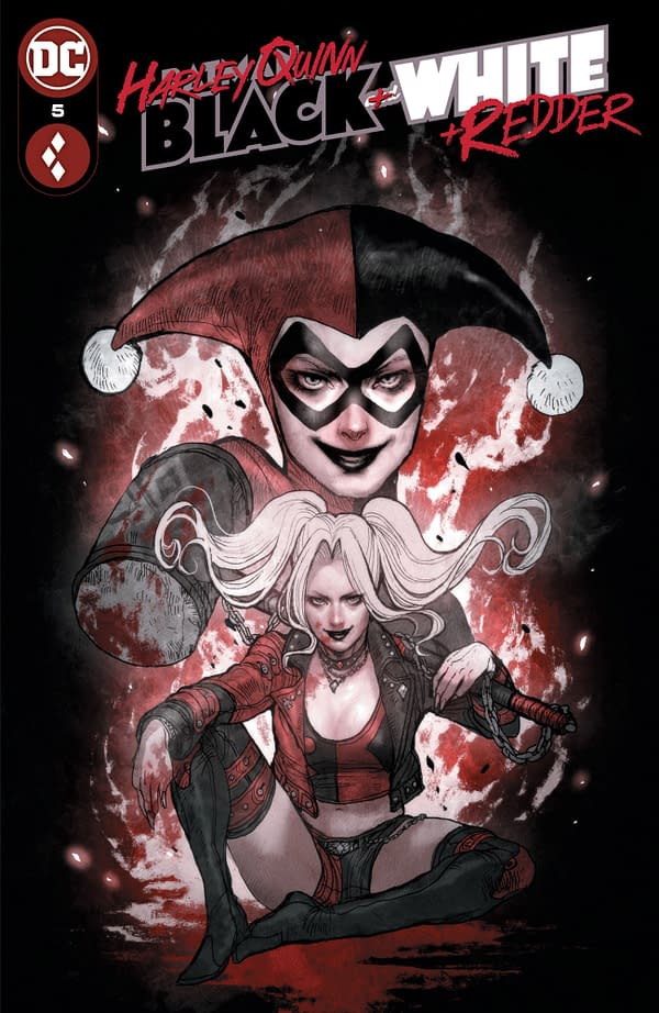 Cover image for Harley Quinn: Black + White + Redder #5