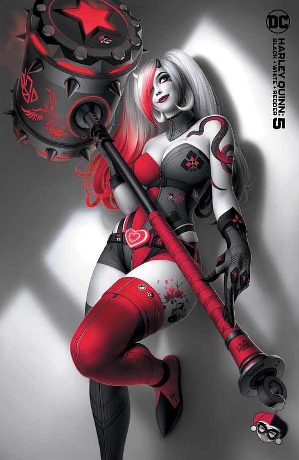 Cover image for Harley Quinn: Black + White + Redder #5