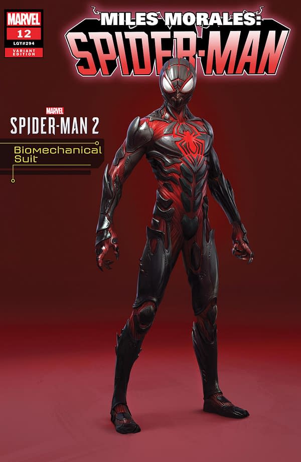 Cover image for MILES MORALES: SPIDER-MAN 12 BIOMECHANICAL SUIT MARVEL'S SPIDER-MAN 2 VARIANT [GW]