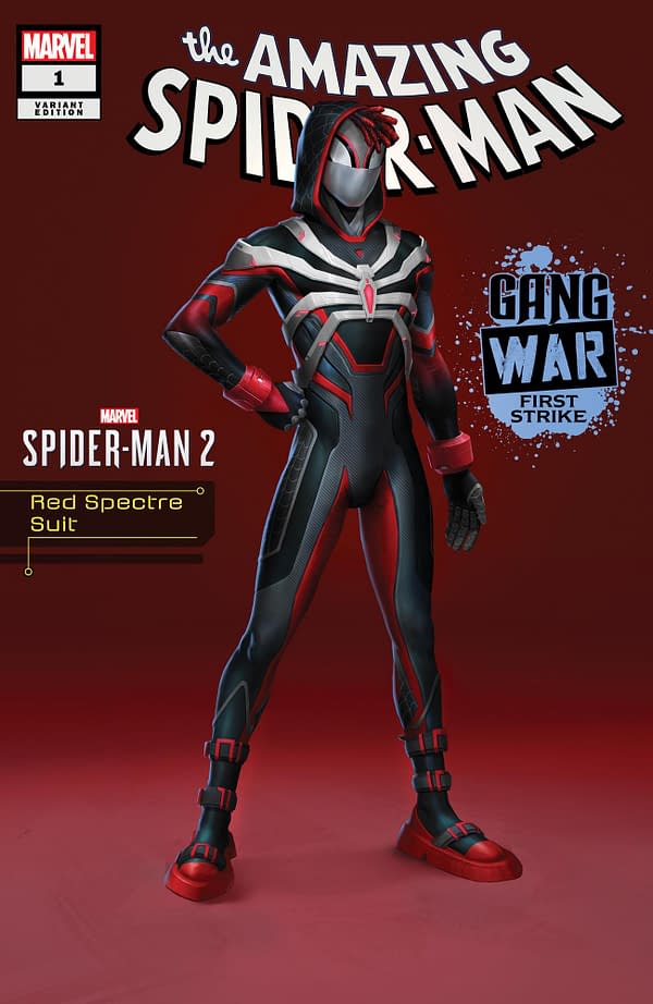 Cover image for AMAZING SPIDER-MAN: GANG WAR FIRST STRIKE 1 RED SPECTRE SUIT MARVEL'S SPIDER-MAN 2 VARIANT [GW]