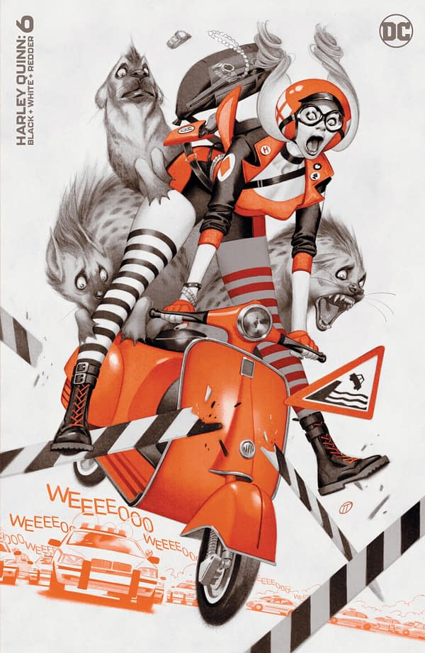 Cover image for Harley Quinn: Black + White + Redder #6