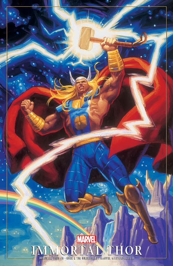 Cover image for IMMORTAL THOR 6 GREG AND TIM HILDEBRANDT THOR MARVEL MASTERPIECES III VARIANT