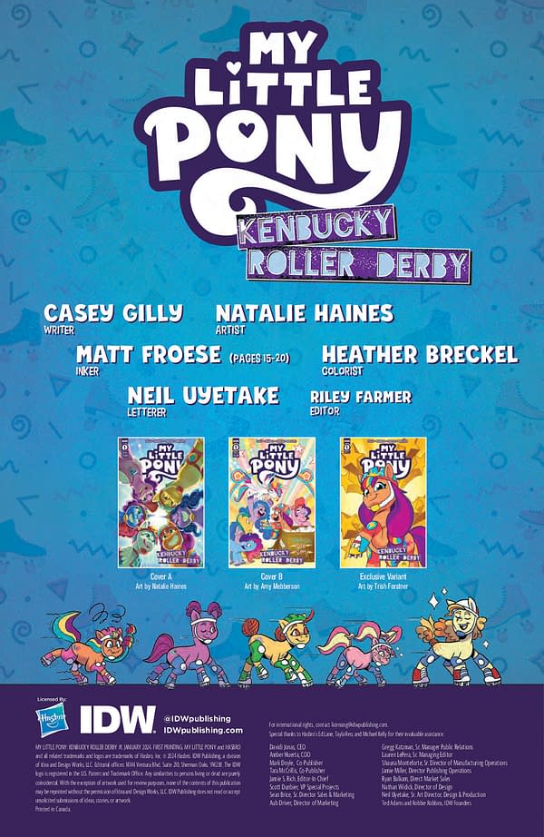 Interior preview page from MY LITTLE PONY: KENBUCKY ROLLER DERBY #1 NATALIE HAINES COVER