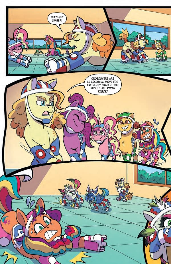 Interior preview page from MY LITTLE PONY: KENBUCKY ROLLER DERBY #1 NATALIE HAINES COVER