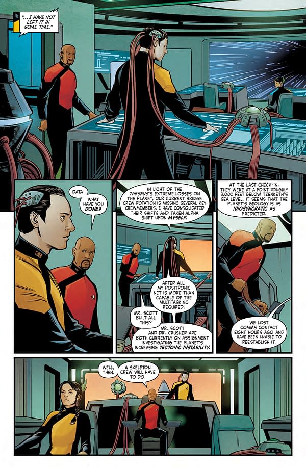 Preview page from 82771403084601611 STAR TREK #16 LEE LOUGHRIDGE COVER, by Collin Kelly & Jackson Lanzing & Marcus To & Lee Loughridge, in stores Wednesday, January 17, 2024 from idw