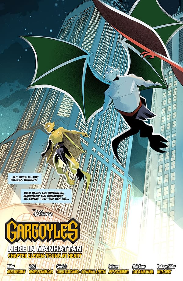 Interior preview page from Gargoyles #11