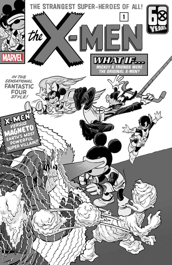 Cover image for AMAZING SPIDER-MAN 43 LORENZO PASTROVICCHIO DISNEY WHAT IF? BLACK AND WHITE VARI ANT [GW]