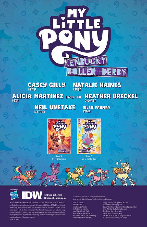 Interior preview page from MY LITTLE PONY: KENTUCKY ROLLER DERBY #2 NATALIE HAINES COVER