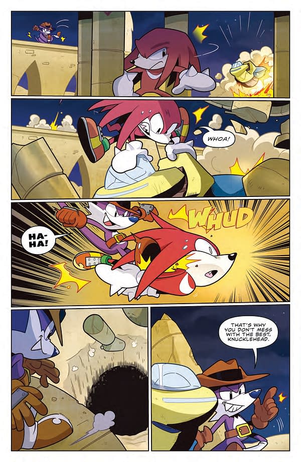 Interior preview page from SONIC THE HEDGEHOG: FANG HUNTER #2 AARON HAMMERSTROM COVER