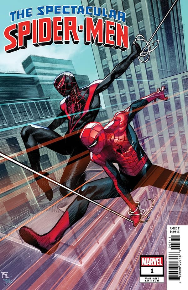 Cover image for THE SPECTACULAR SPIDER-MEN 1 DIKE RUAN VARIANT