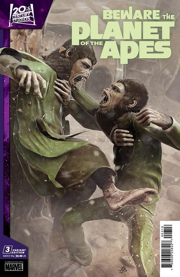 Cover image for BEWARE THE PLANET OF THE APES #3 BJORN BARENDS VARIANT