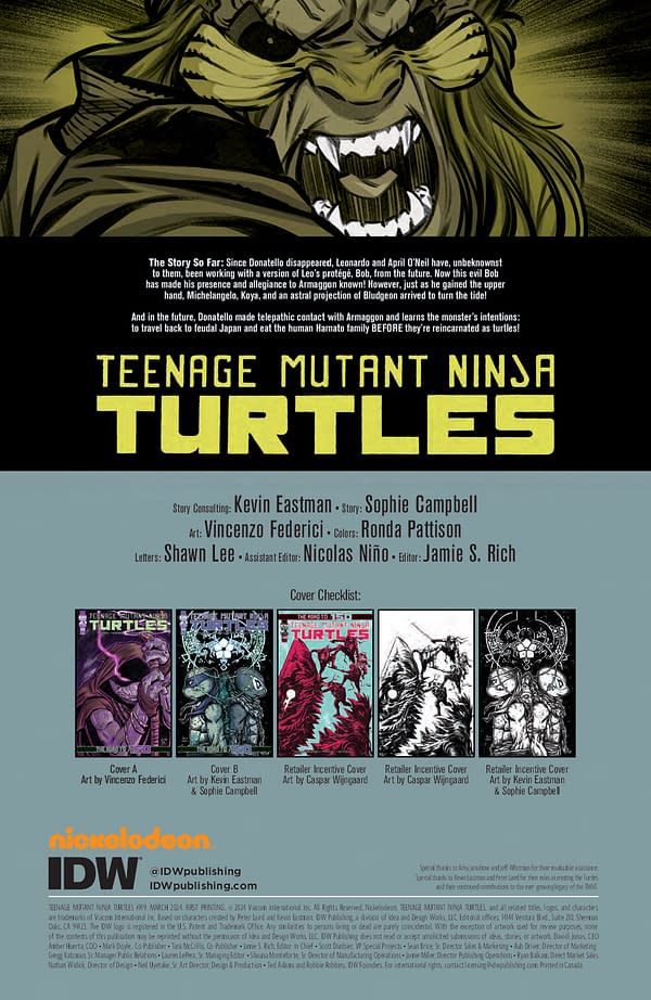 Interior preview page from TEENAGE MUTANT NINJA TURTLES #149 VINCENZO FEDERICI COVER