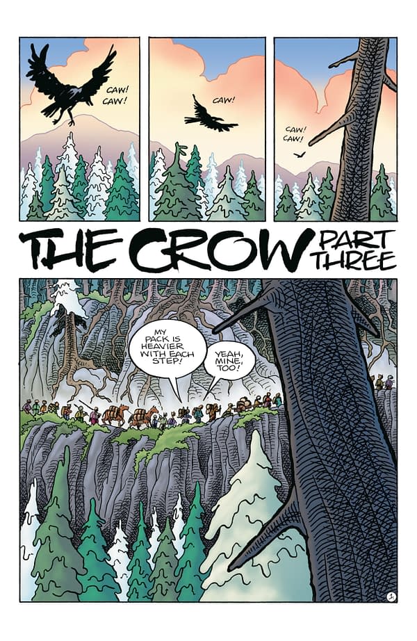 Interior preview page from USAGI YOJIMBO: THE CROW #3 HI-FI COLOUR DESIGN COVER