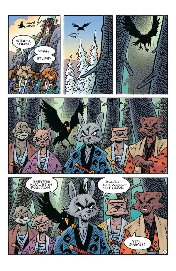 Interior preview page from USAGI YOJIMBO: THE CROW #3 HI-FI COLOUR DESIGN COVER
