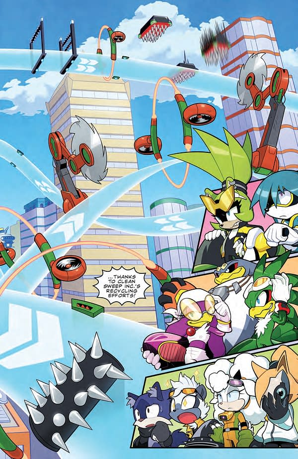 Interior preview page from SONIC THE HEDGEHOG #70 AARON HAMMERSTROM COVER