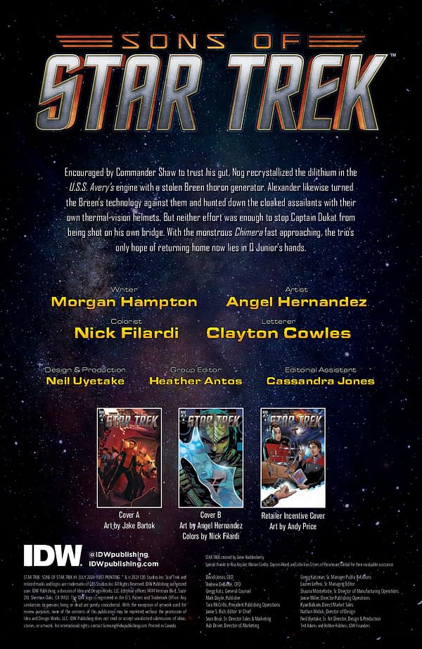 Interior preview page from STAR TREK: SONS OF STAR TREK #4 JAKE BARTOK COVER