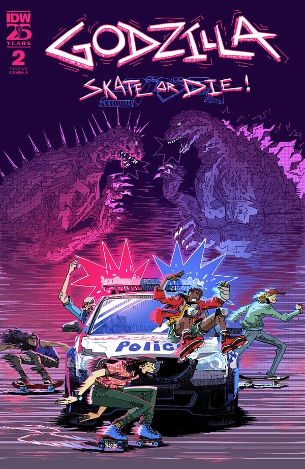 Cover image for GODZILLA: SKATE OR DIE #2 LOUIE JOYCE COVER