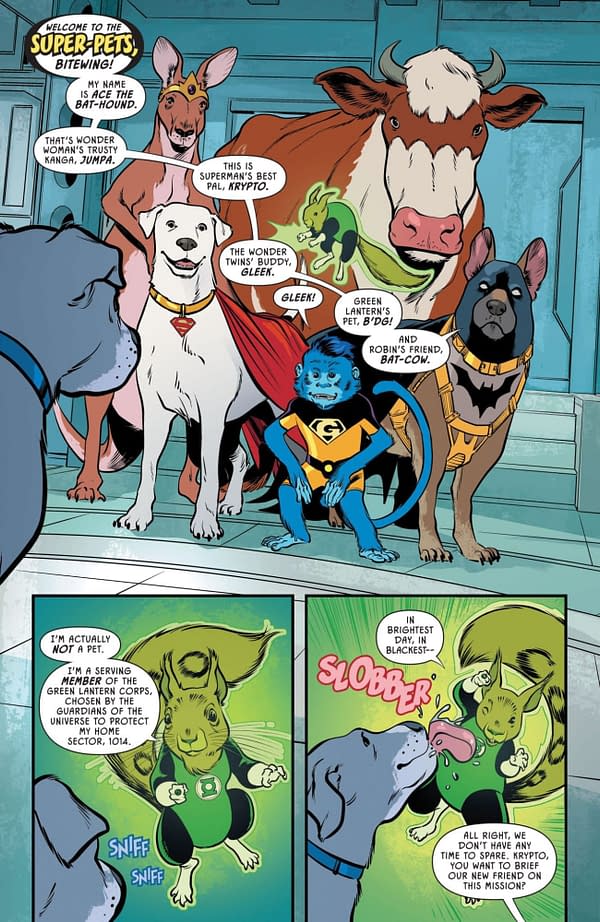 Interior preview page from Super-Pets Special: Bitedentity Crisis #1