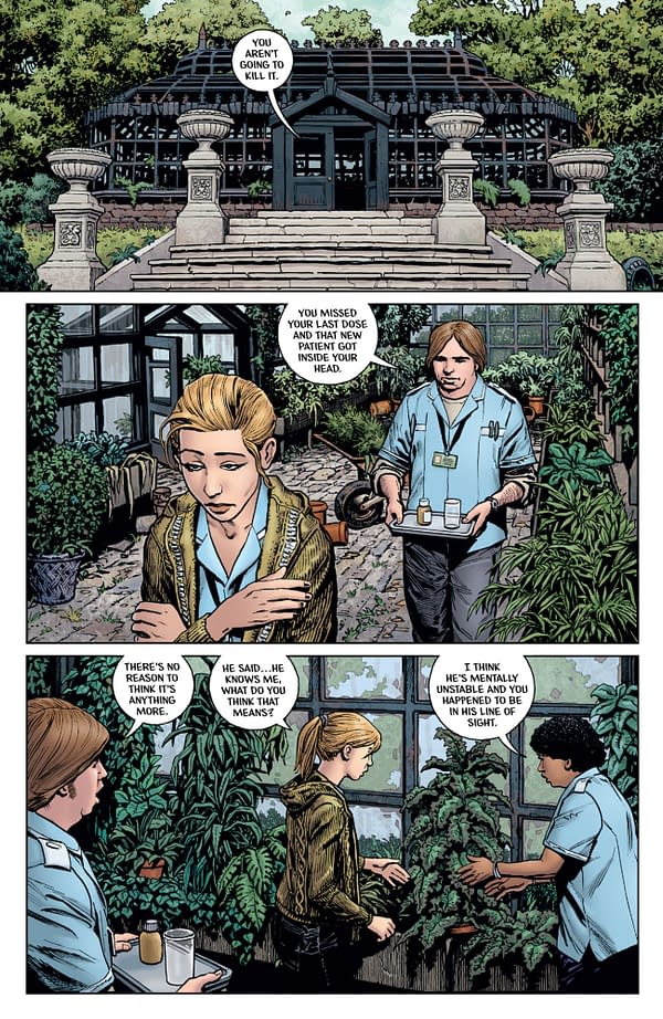 Inside preview page of PARANOID GARDENS #2 DAVE STEWART COVER