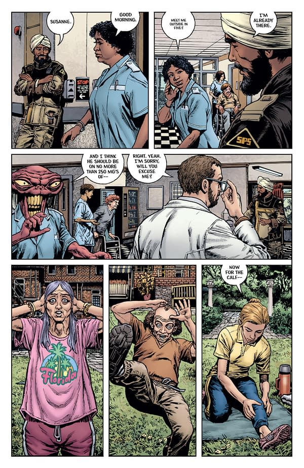 Inside preview page of PARANOID GARDENS #2 DAVE STEWART COVER