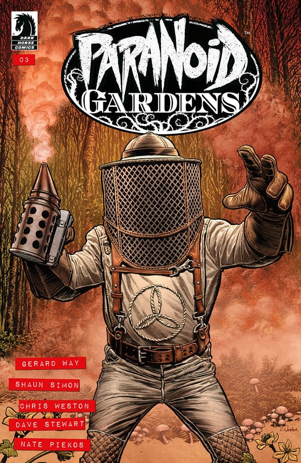 Cover image for PARANOID GARDENS #3 DAVE STEWART COVER