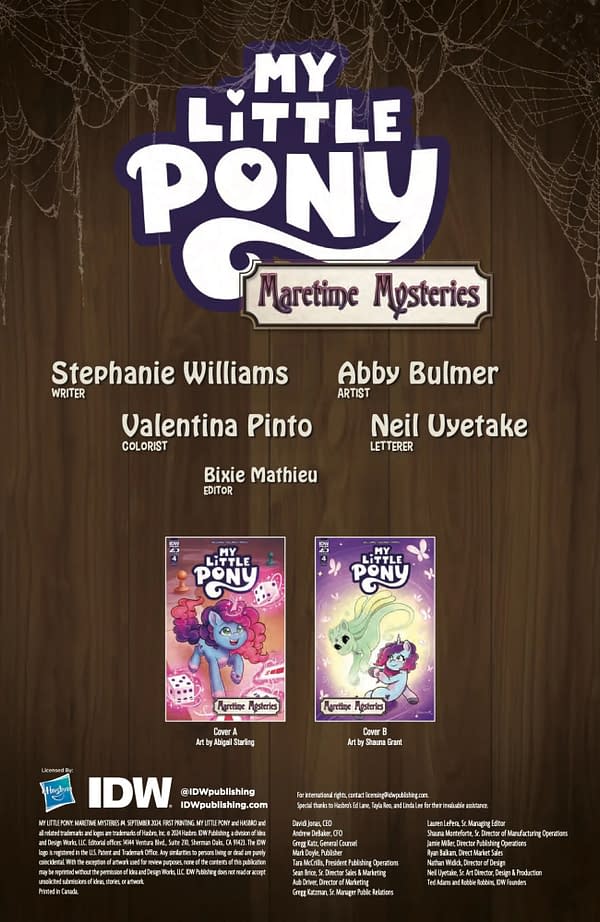 Interior preview page from MY LITTLE PONY: MARETIME MYSTERIES #4 ABIGAIL STARLING COVER