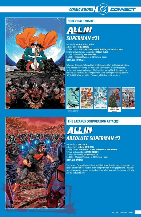 DC Comics Full December 2024 Solicits & Solicitations