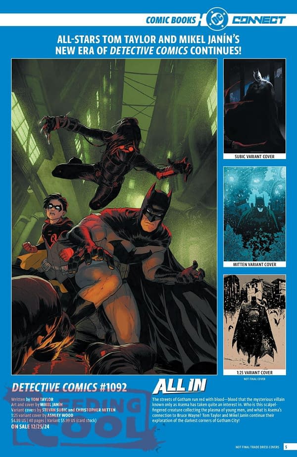 DC Comics Full December 2024 Solicits & Solicitations