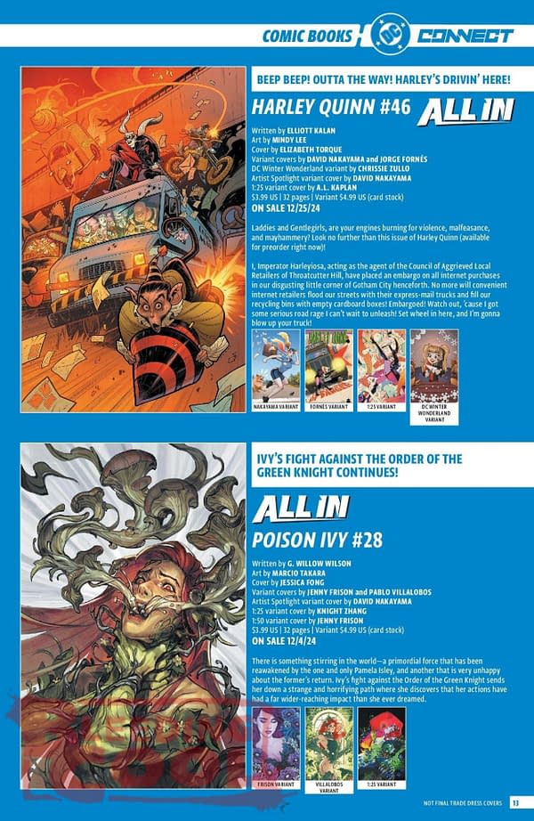 DC Comics Full December 2024 Solicits & Solicitations