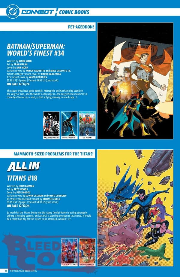 DC Comics Full December 2024 Solicits & Solicitations